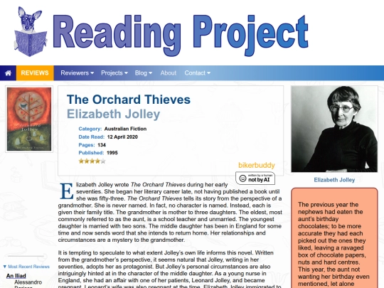 BookReviews/TheOrchardThieves_ElizabethJolley screenshot