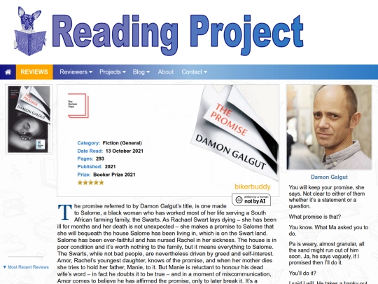 BookReviews/ThePromise_DamonGalgut screenshot
