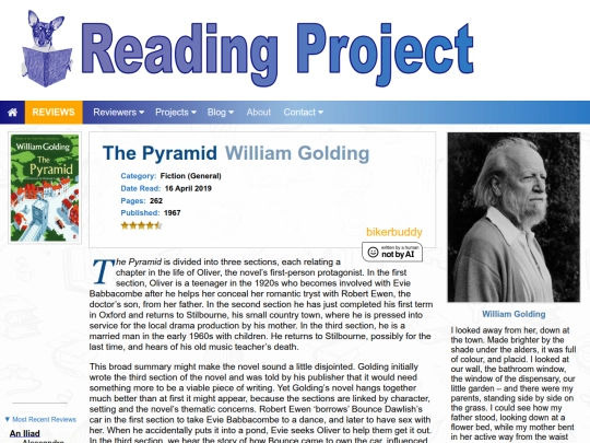 BookReviews/ThePyramid_WilliamGolding screenshot