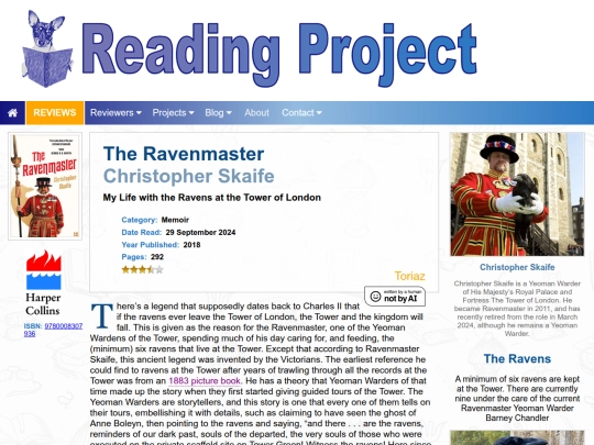 BookReviews/TheRavenmaster_ChristopherSkaife screenshot