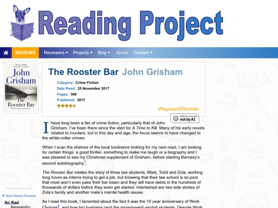 BookReviews/TheRoosterBar_JohnGrisham screenshot