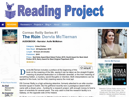 BookReviews/TheRuin_DervlaMcTiernan screenshot