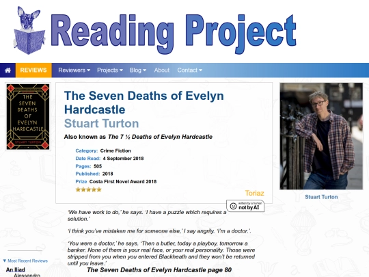 BookReviews/TheSevenDeathsOfEvelynHardcastle_StuartTurton screenshot