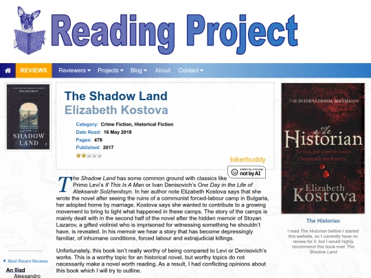 BookReviews/TheShadowLand_ElizabethKostova screenshot