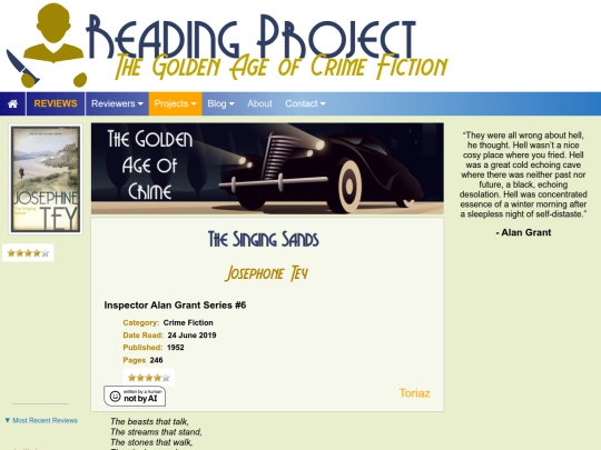 BookReviews/TheSingingSands_JosephineTey screenshot