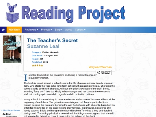 BookReviews/TheTeachersSecret_SuzanneLeal screenshot