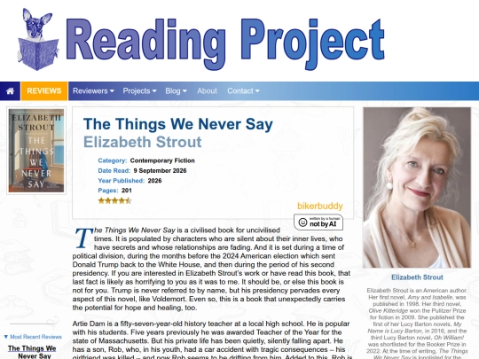 BookReviews/TheThingsWeNeverSay_ElizabethStrout screenshot