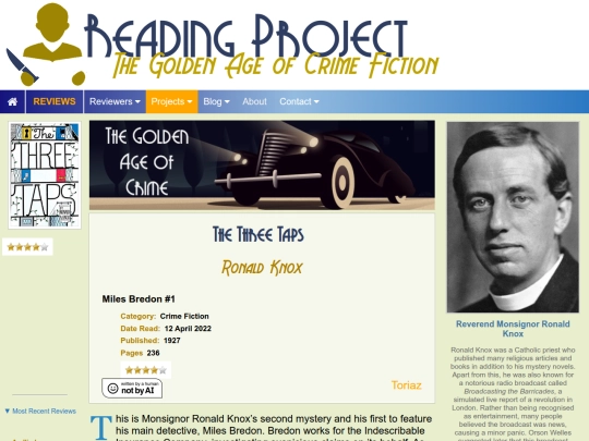 BookReviews/TheThreeTaps_RonaldKnox screenshot