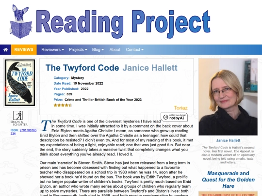 BookReviews/TheTwyfordCode_JaniceHallett screenshot