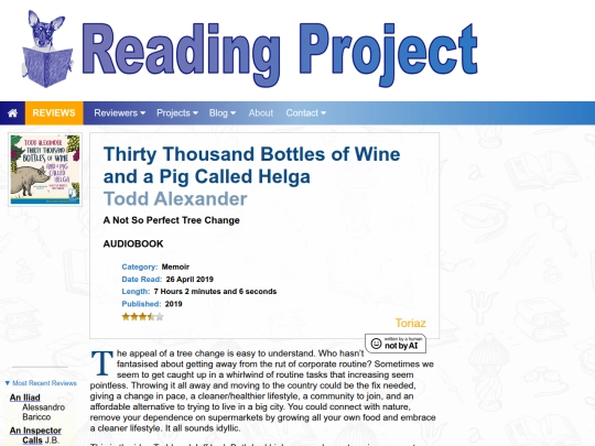 BookReviews/ThirtyThousandBottlesOfWineAndAPigCalledHelga_ToddAlexander screenshot
