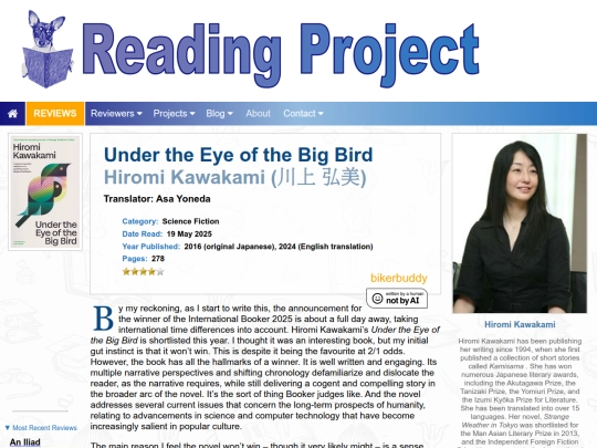 BookReviews/UnderTheEyeOfTheBigBird_HiromiKawakami screenshot