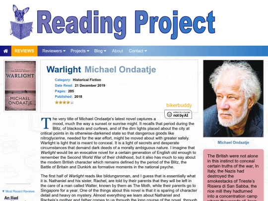 BookReviews/Warlight_MichaelOndaatje screenshot