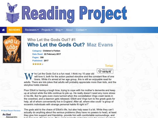 BookReviews/WhoLetTheGodsOut_MazEvans screenshot