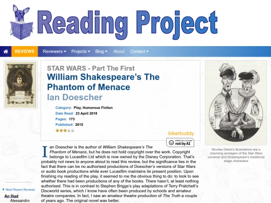 BookReviews/WilliamShakespearesThePhantomOfMenace screenshot