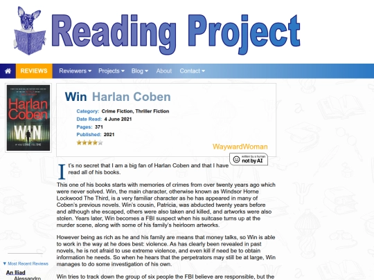 BookReviews/Win_HarlanCoben screenshot