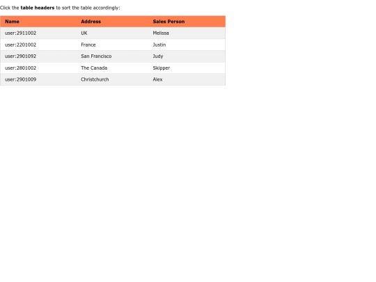HowTo/TableSortable screenshot