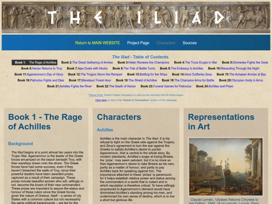 SpecialReadingProjects/Homer/TheIliad/Summary/IliadSummary01 screenshot