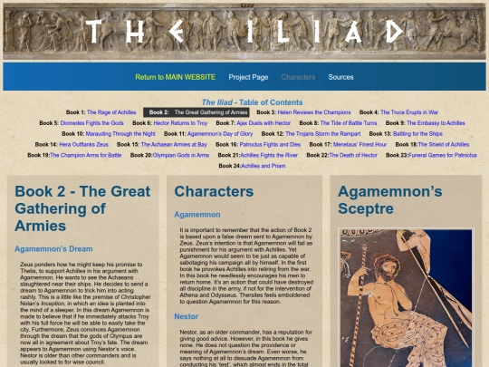 SpecialReadingProjects/Homer/TheIliad/Summary/IliadSummary02 screenshot
