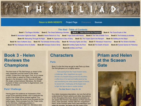 SpecialReadingProjects/Homer/TheIliad/Summary/IliadSummary03 screenshot