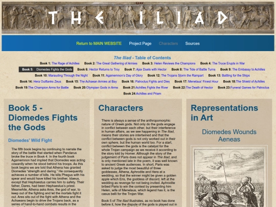SpecialReadingProjects/Homer/TheIliad/Summary/IliadSummary05 screenshot