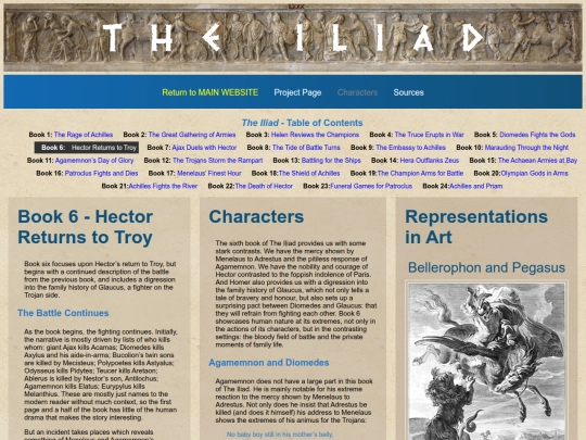 SpecialReadingProjects/Homer/TheIliad/Summary/IliadSummary06 screenshot
