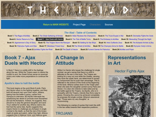 SpecialReadingProjects/Homer/TheIliad/Summary/IliadSummary07 screenshot