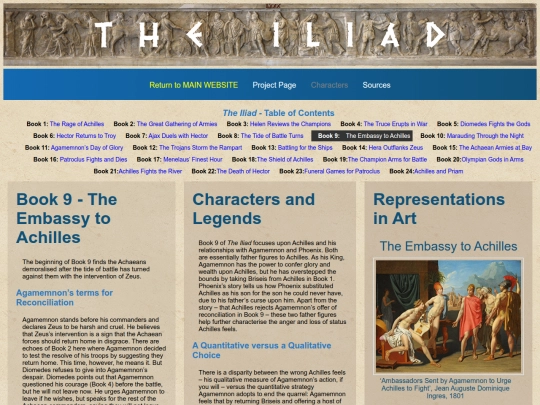 SpecialReadingProjects/Homer/TheIliad/Summary/IliadSummary09 screenshot