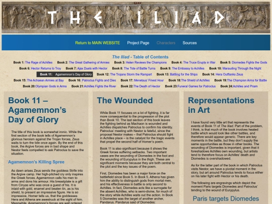 SpecialReadingProjects/Homer/TheIliad/Summary/IliadSummary11 screenshot