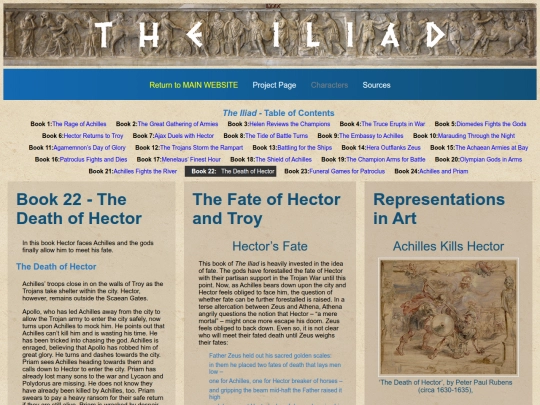 SpecialReadingProjects/Homer/TheIliad/Summary/IliadSummary22 screenshot