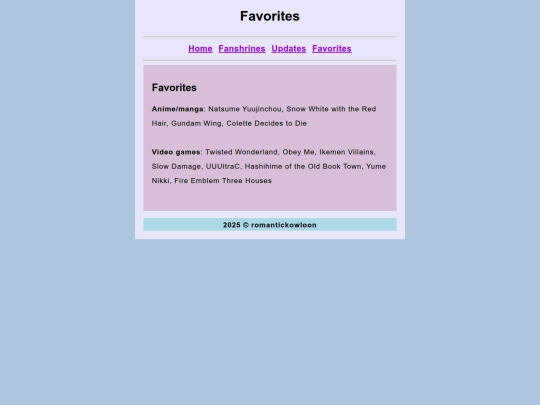 misc/favorites screenshot