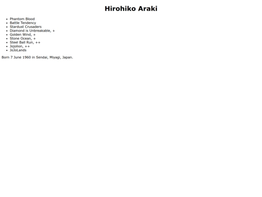 comics/creators/araki screenshot
