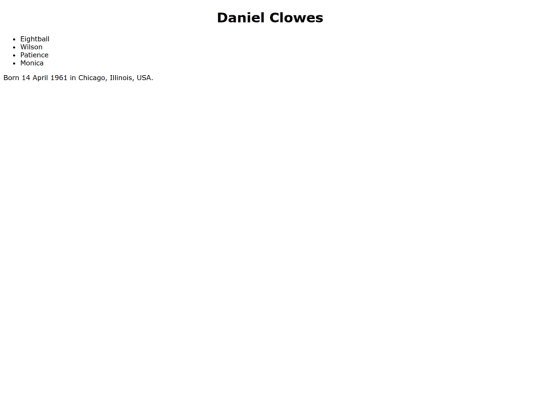 comics/creators/clowes screenshot