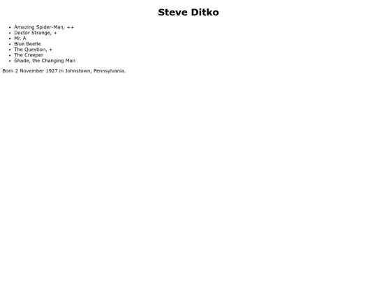 comics/creators/ditko screenshot