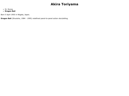comics/creators/toriyama screenshot