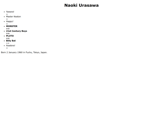 comics/creators/urasawa screenshot