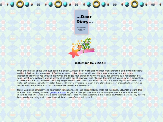 diary screenshot