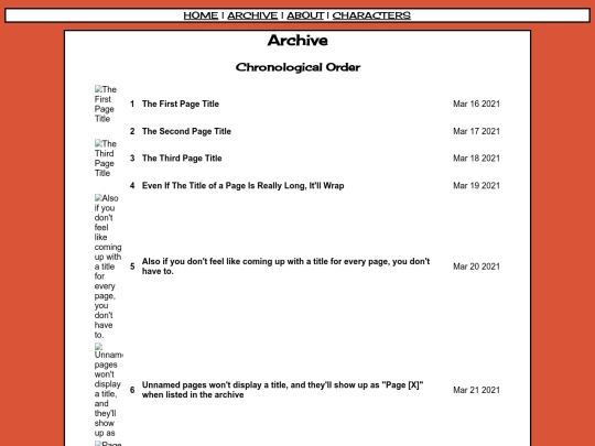 archive screenshot