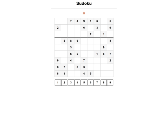 sudoku screenshot