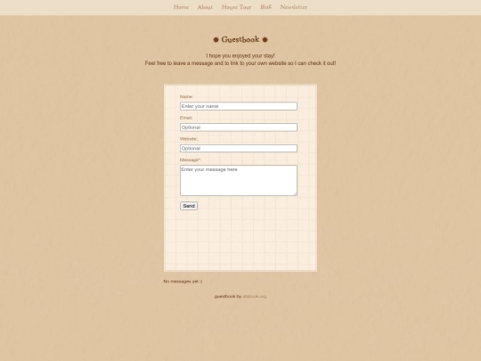 guestbook screenshot