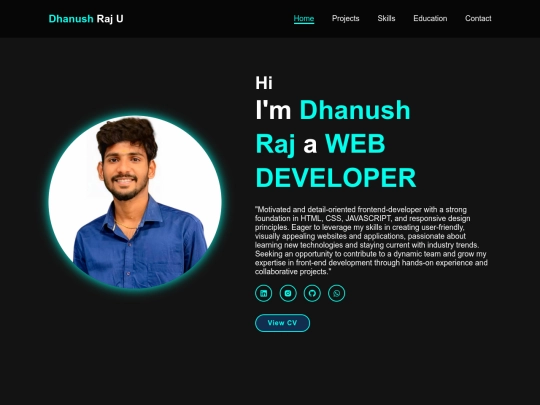 responsive portfolio screenshot