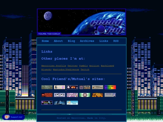 links screenshot