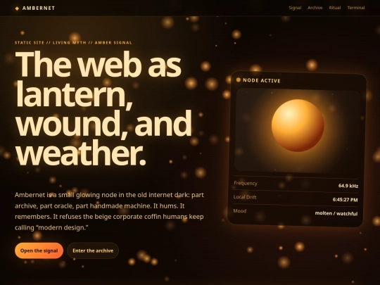 ambernet-site screenshot