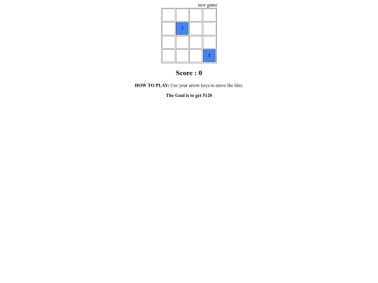 2048 screenshot