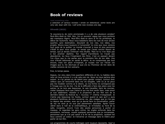 reviews screenshot