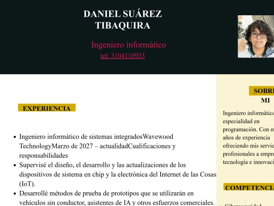 hojaVida screenshot