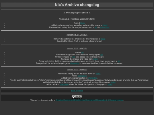 changelog screenshot