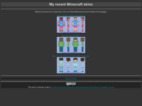 minecraftskins screenshot