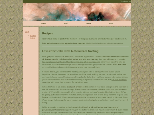 stuff/recipes screenshot
