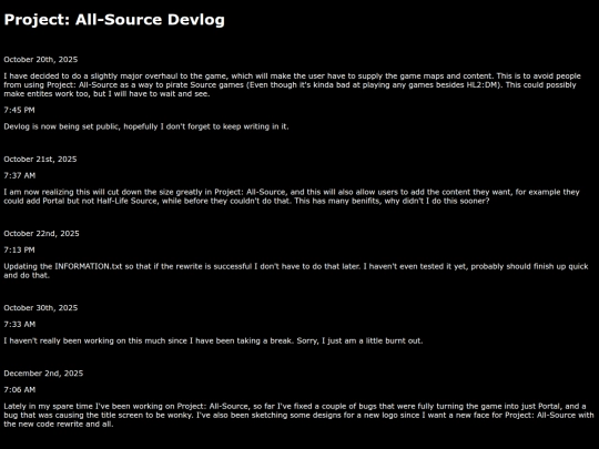 allsrc/devlog screenshot