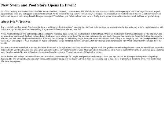 BasicWebDesignNewsArticle screenshot